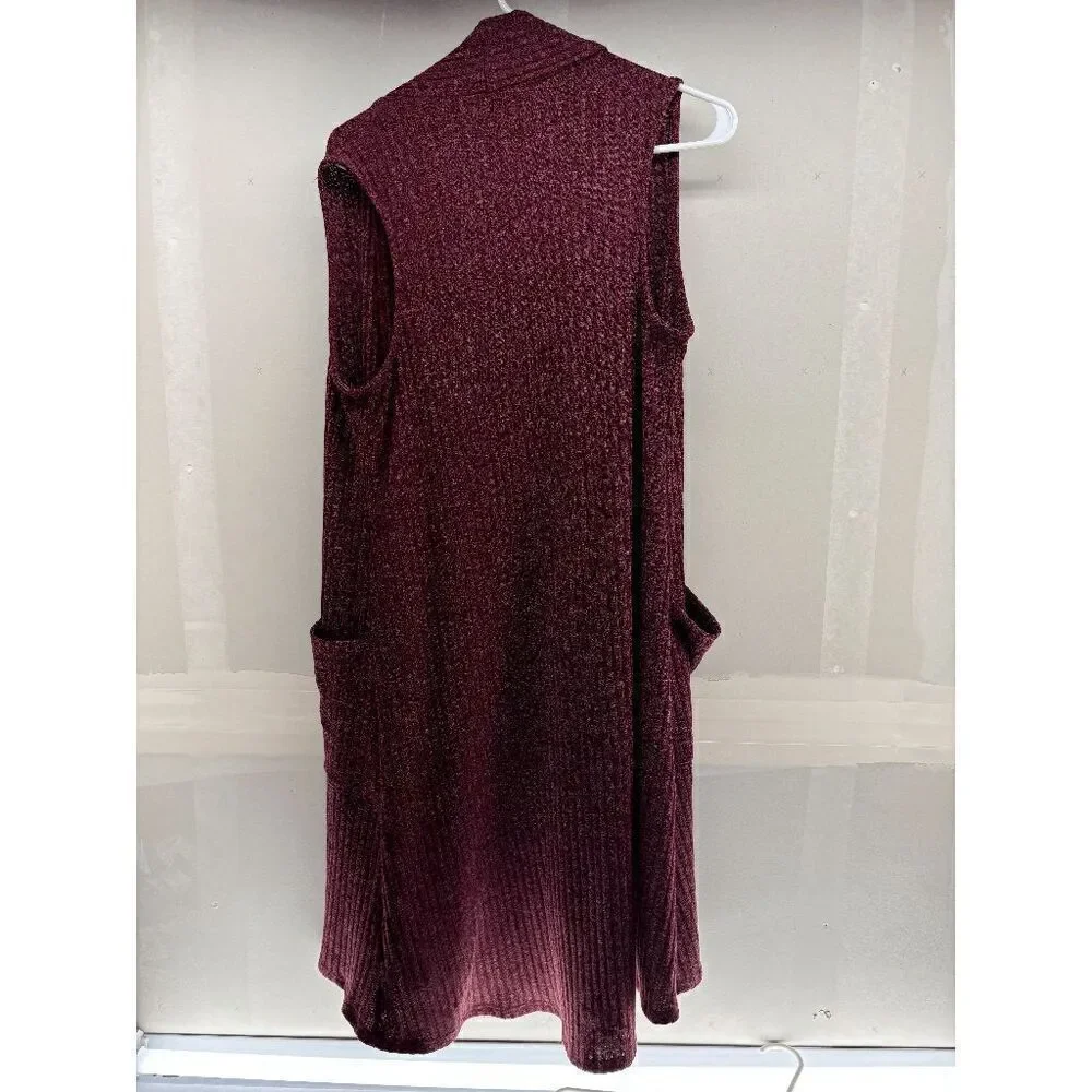 Emi & Joe Red Wrap Around Knit Shawl Jacket Scarf‎ Size Small